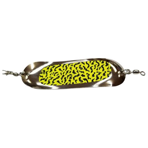 Lake Shore Tackle Large Dakota Dodger Black Tiger Flo Yellow 6 1