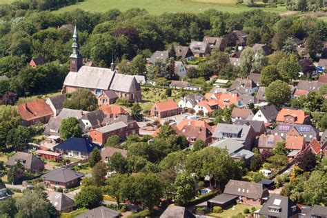 Tating, Aerial Photo of the Schleswig-Holstein Wadden Sea National Park ...