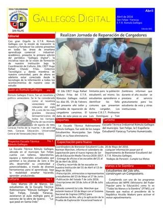 Periodico Escolar Etr Romulo Gallegos Pdf