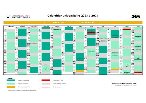 Calendriers Universitaires Iut De Tremblay En France