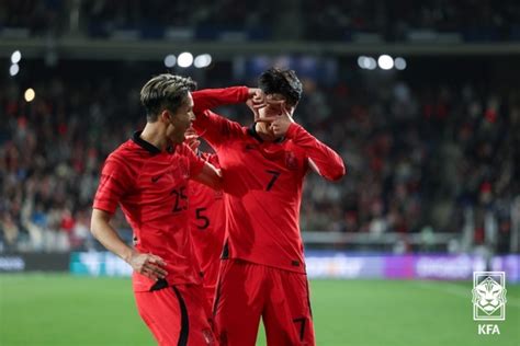 한국 축구 국가대표 평가전 일정 대한민국 클린스만호 콜롬비아와 친선경기 2대 2 무승부