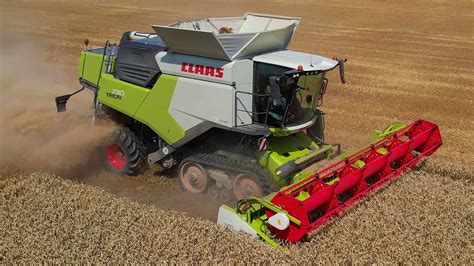 Tarwe Dorsen Wheat Harvest New Claas Trion Terra Trac