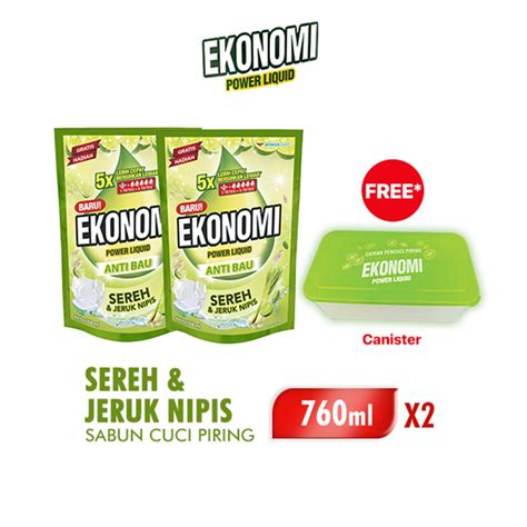 Jual Ekonomi Power Liquid Sabun Cuci Piring Sereh Jeruk Nipis Pouch