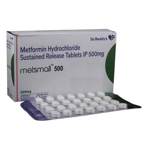 Metformin Hydrochloride Tablet 500 Mg Packaging Size 28 Tablets At