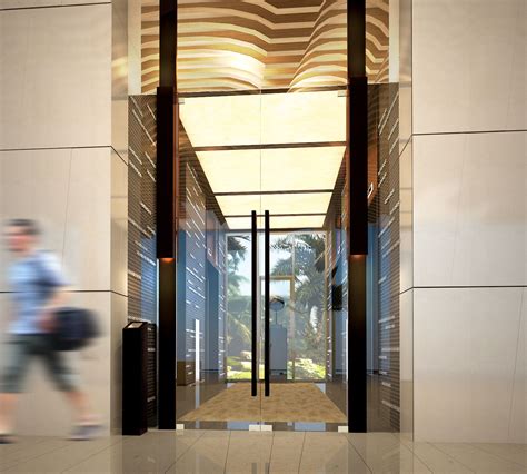 Perspective For Lift Lobby From Lobby Elevator Lobby Interior Design