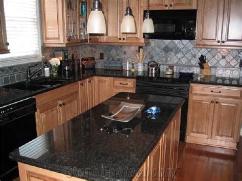 Black Pearl Granite Kitchen Countertops, India Black Granite Kitchen ...