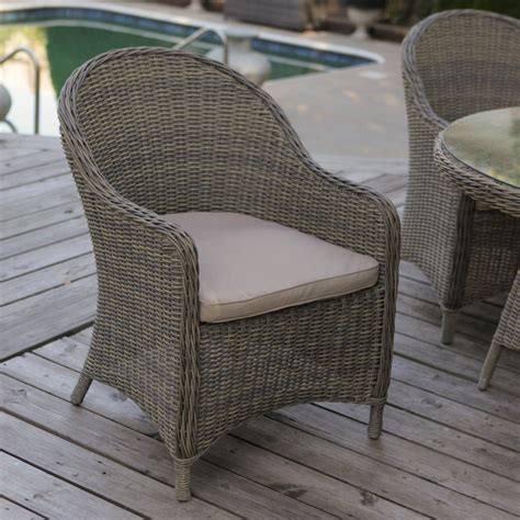 Mingle All Weather Wicker Patio Dining Chair Set Of 2 Outdoor Wicker Chairs Wicker Dining