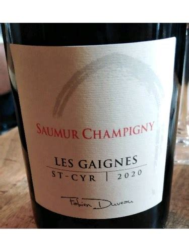 Fabien Duveau Les Gaignes St Cyr Saumur Champigny Vivino Us