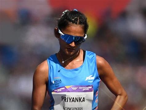 Cwg 2022 Priyanka Goswami Wins Silver In Women 10000m Race Walk