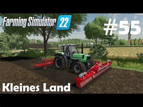 LS22 Kleines Land 55 Neue Grastrocknung Felder Grubbern Walzen