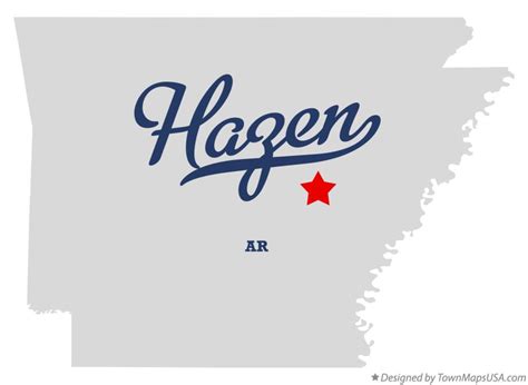 Map of Hazen, AR, Arkansas