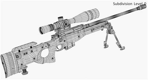 L96a1 338 Lapua Magnum 07 Modelo 3d 99 Max Fbx Obj Free3d