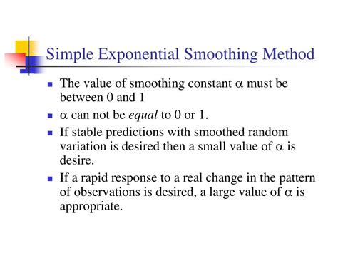 PPT MOVING AVERAGES AND EXPONENTIAL SMOOTHING PowerPoint Presentation