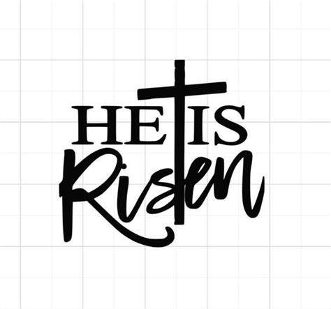 He Is Risen Svg Easter Cross Svg He Is Risen Cross Svg Easter