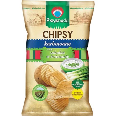 Przysnacki Chipsy Karbowane O Smaku Cebulka W Mietanie G Monpresi