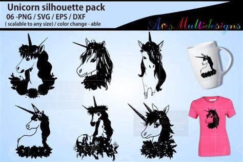 Unicorn Silhouette Svg Bundle Graphic By Arcs Multidesigns · Creative