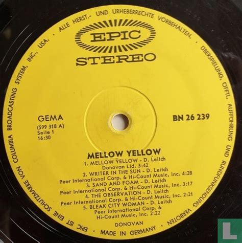 Mellow Yellow LP BN 26 239 (1967) - Philips Leitch, Donovan - LastDodo