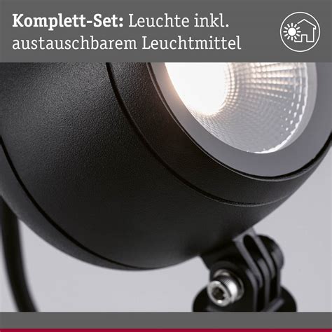 Paulmann Led Gartenstrahler Kikolo Ip Mm K W V