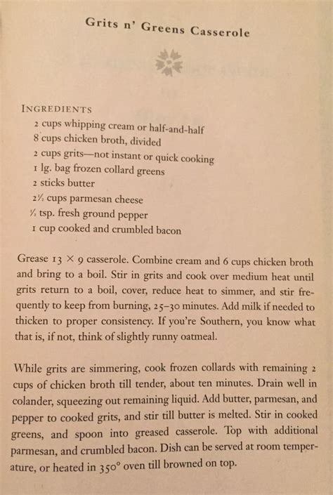 Grits And Greens Casserole From The Novel Hissy Fit Grits And Greens Holiday Cooking