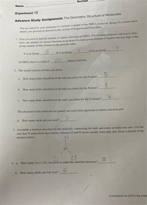 Solved Section Name Experiment 13 Advance Study Assignment Chegg