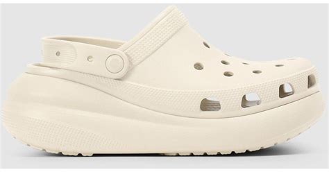 Crocs™ Classic Crush Platform Clog In Natural Lyst