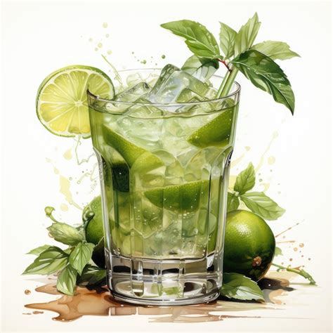 Premium Ai Image Watercolor Margarita Clipart Generative Ai