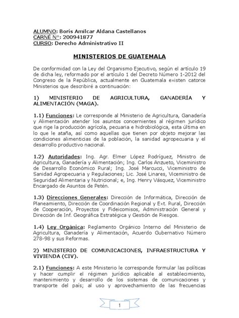 Ministerios De Estado De Guatemala Guatemala Gobierno