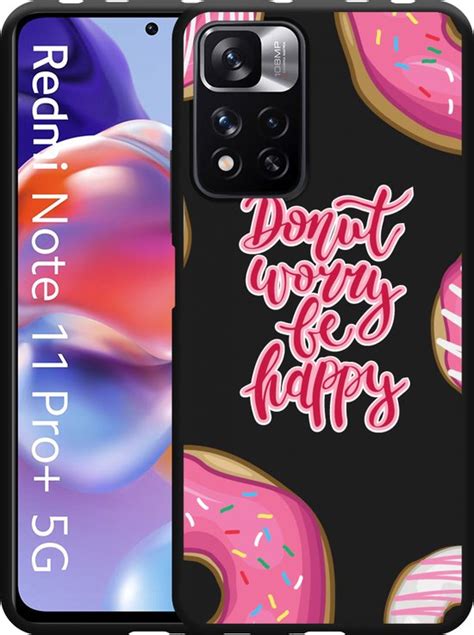 Cazy Hoesje Zwart Geschikt Voor Xiaomi Redmi Note 11 Pro Donut Worry