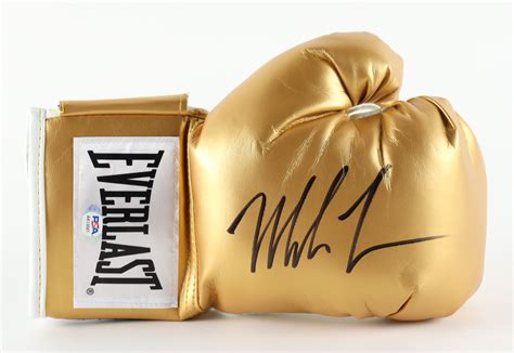 Mike Tyson Signed Everlast Gold Boxing Glove Psa Pristine Auction