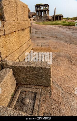 Stone Shiva Linga On Hemakuta Hill In Hampi Hampi The Capital Of The