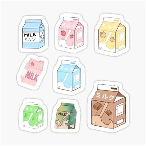 Milk Carton Sticker Pack Sticker By Saif Uddin Redbubble