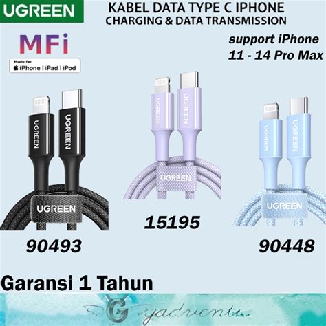 Jual Ugreen Kabel Charger MFI Untuk Iphone 12 13 Pro Max USB C To