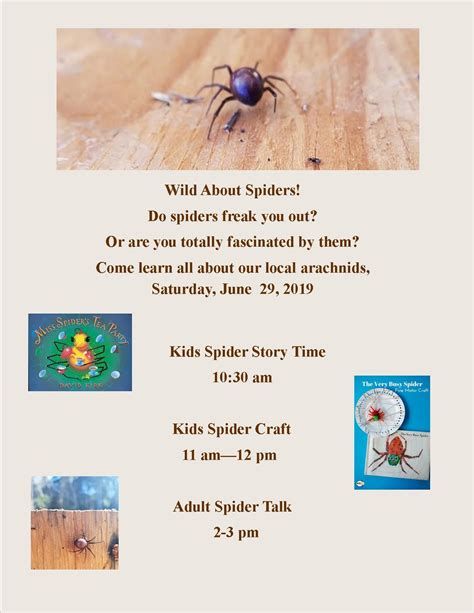 Wild About Spiders Fort Bragg Library