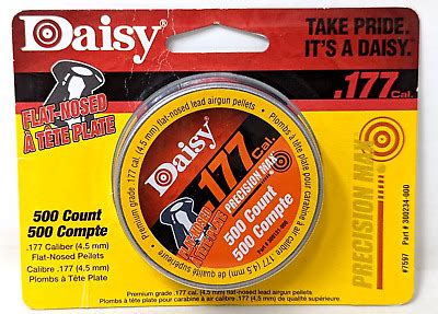 New Daisy 7597 177 Caliber 500 Count Flat Nosed Lead Airgun Pellets