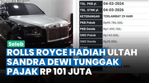 TERNYATA MOBIL MEWAH Rolls Royce Kado Dari Harvey Moeis Untuk Sandra