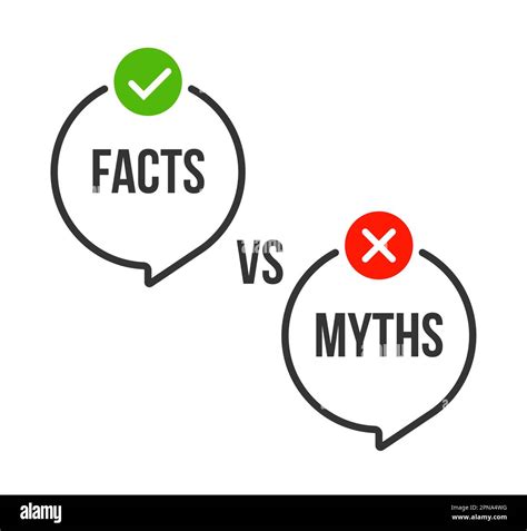 Myths Vs Fact Check Icon Fake Or True Bubble Concept Rumor News Vector