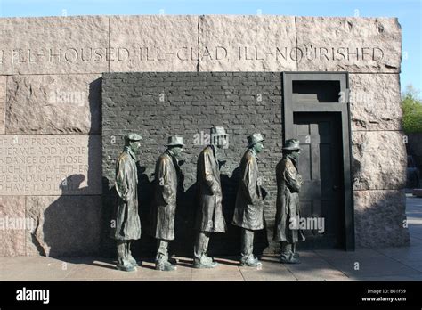 Sculpture Depicting Men In A Great Depression Bread Line Franklin Stock