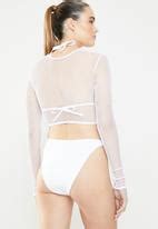 Fishnet 3 Piece Bikini Set White Missguided Bikinis Superbalist