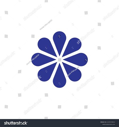 Eight Petal Flower Symbol Vector Stock Vector (Royalty Free) 2235754013 | Shutterstock