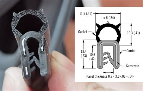 Self Gripping Gasket Clip On Profile Self Clamping Sealing Profiles Epdm