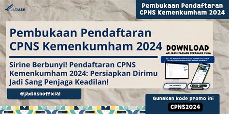 Pembukaan Pendaftaran CPNS Kemenkumham 2024 Sirine Berbunyi