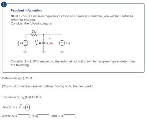 Solved Required Information NOTE This Is A Multi Part Chegg