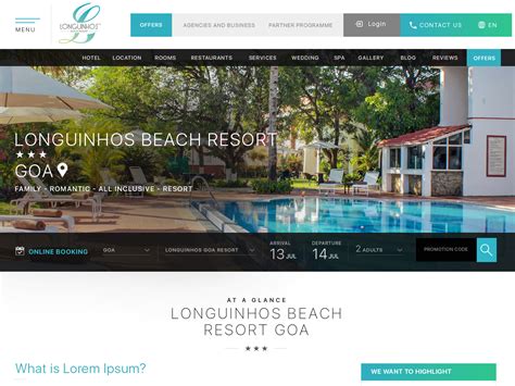 Longuinhos Beach Resort Goa by WebGraphicsHub on Dribbble