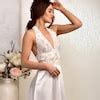 Pink Slip Bridal Nightgown Long Satin Bridal Peignoir Wedding Night Lingerie For Bride Satin