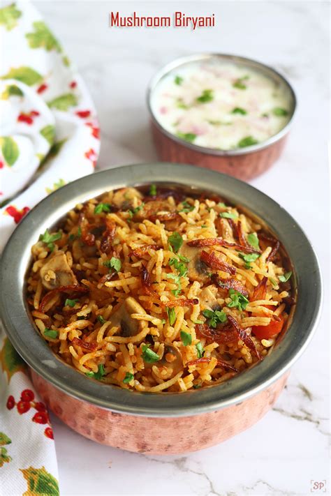 Mushroom Biryani Recipe Sharmis Passions