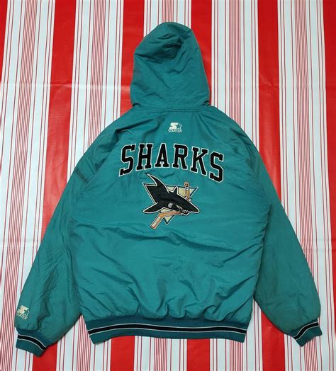 Vintage San Jose Sharks Starter Jacket Vintage Hockey League Jacket