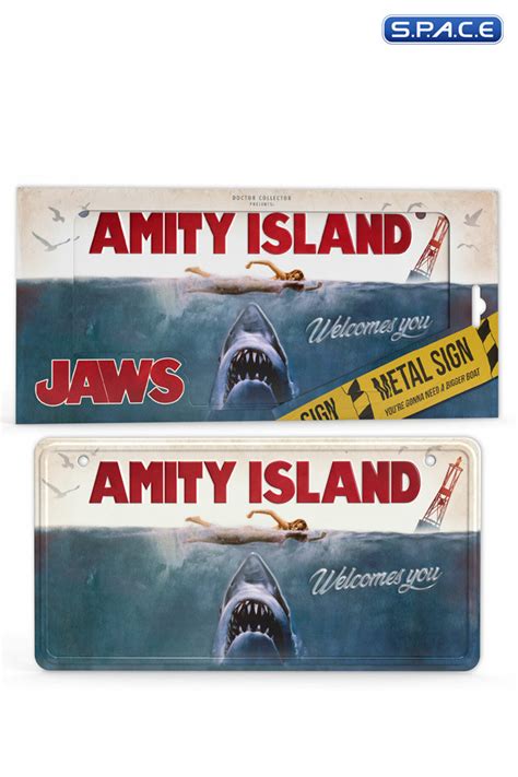 Amity Island Welcomes You Metal Sign Jaws