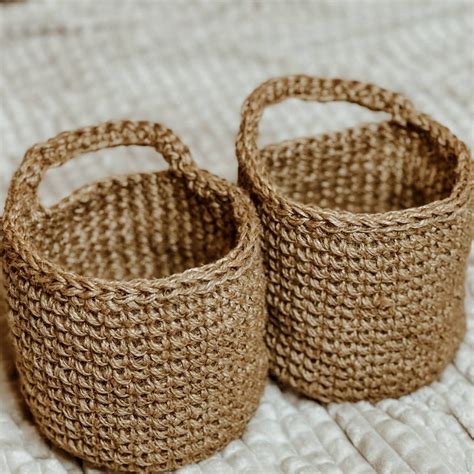 Jute Crochet Hanging Baskets Pattern Hanging Planter Pattern Etsy Artofit