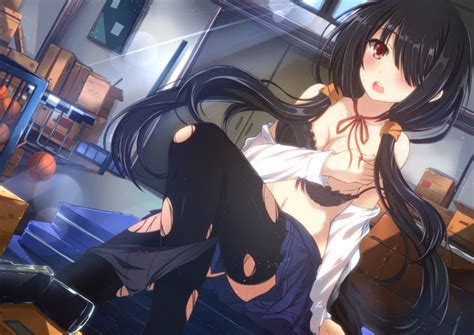 Rule 34 Bare Shoulders Basketball Ball Black Bra Black Hair Black Panties Blue Skirt Blush