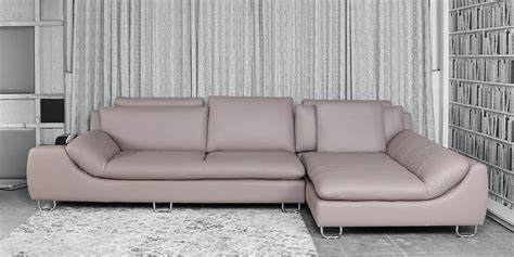 Buy Melbourne Leatherette LHS Sectional Sofa In Beige Colour At 30 OFF